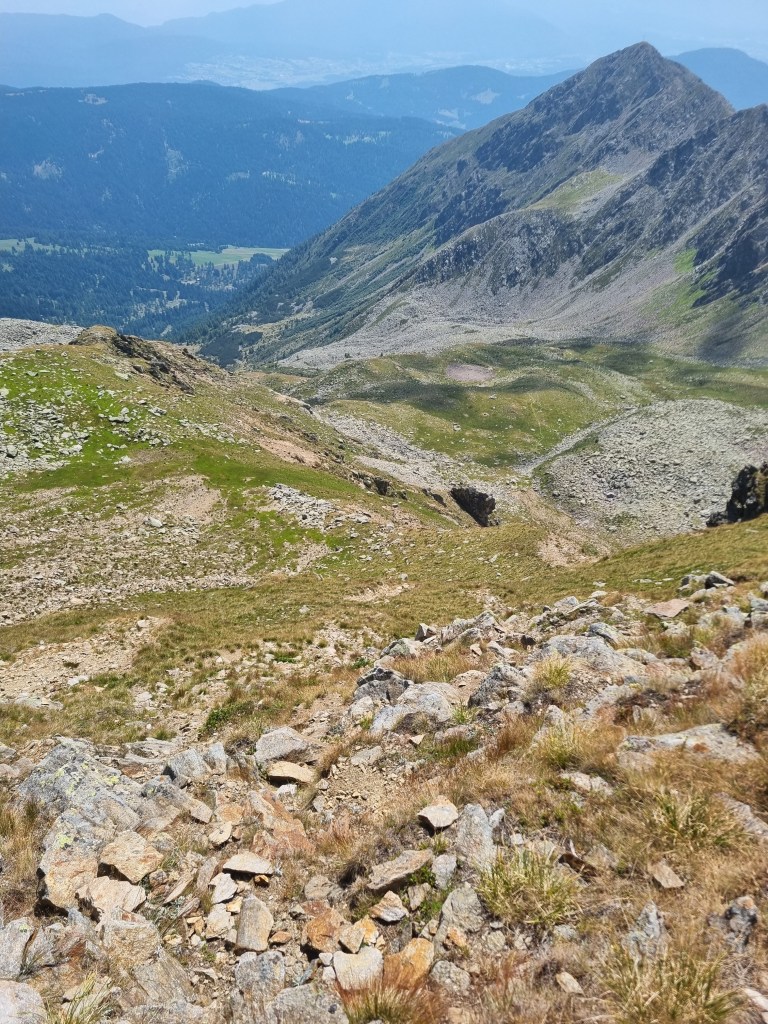 Tratto ripido sotto la sella della Vedetta Alta
