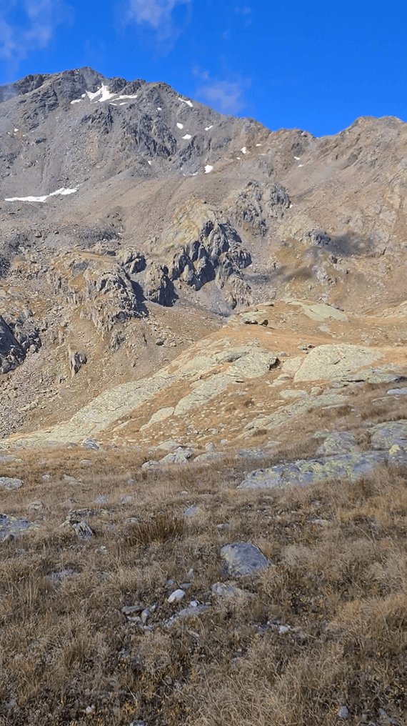 Tratto fuori sentiero verso il Passo Saènt